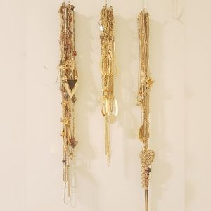 Vintage Jewelry Lot Gold Tone Necklaces and Chains